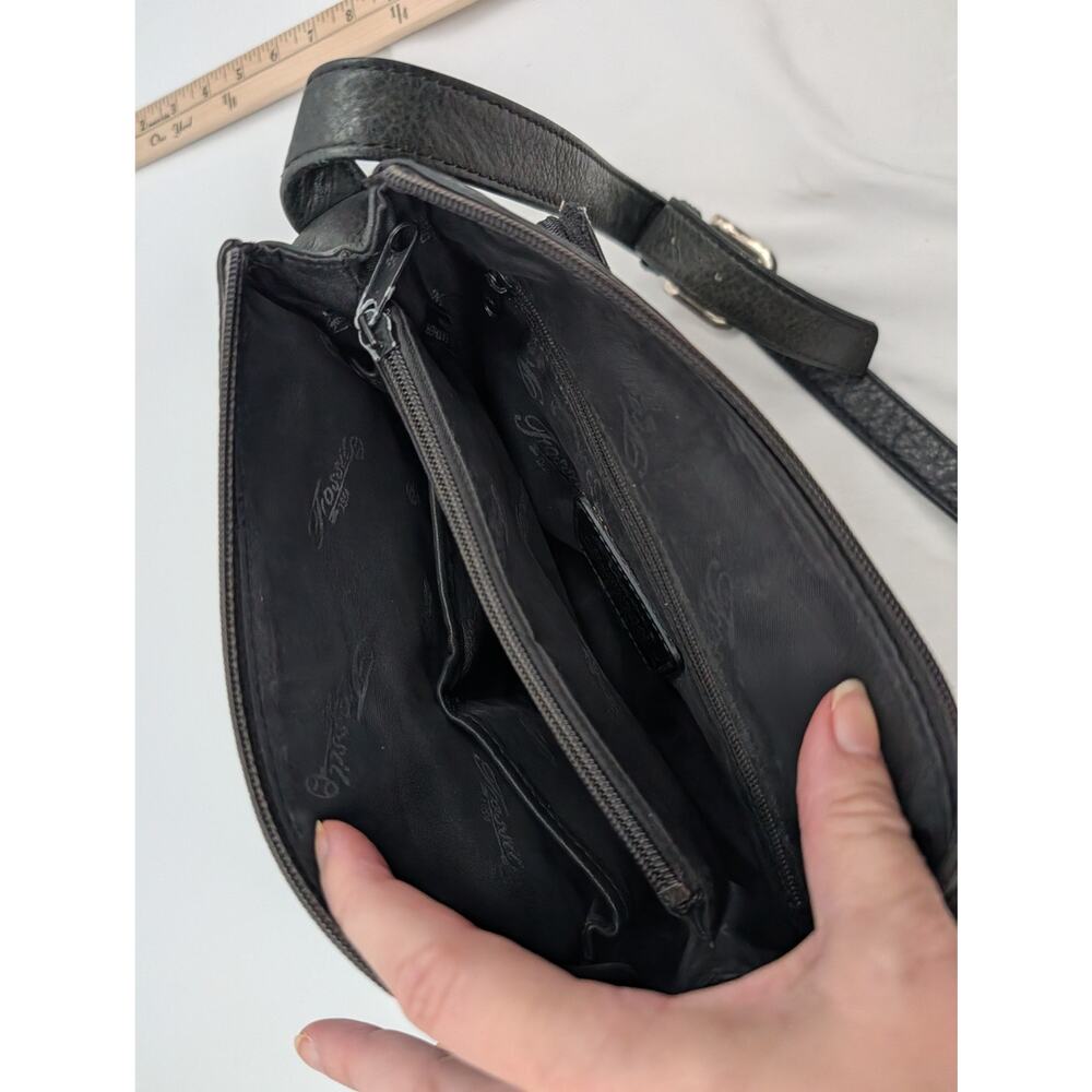Fossil Black Leather Crossbody Bag #75082 Organizer Work Career Office ** - Picture 10 of 10
